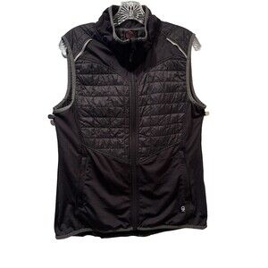 Little Donkey Andy Vest Womens L Black Insulated Hybrid Running Windbreaker